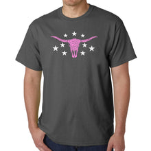 Load image into Gallery viewer, Cowgirl Cowskull - Men's Word Art T-Shirt