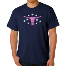 Load image into Gallery viewer, Cowgirl Cowskull - Men's Word Art T-Shirt