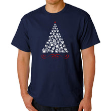 Load image into Gallery viewer, Paw Christmas Tree - Men&#39;s Word Art T-Shirt