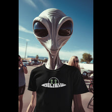 Load image into Gallery viewer, Believe UFO - Men&#39;s Word Art T-Shirt
