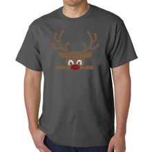 Load image into Gallery viewer, Peeking Reindeer - Men's Word Art T-Shirt