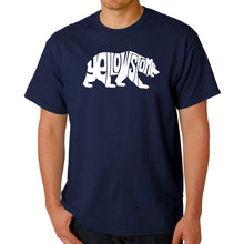 Load image into Gallery viewer, Yellowstone Bear - Men's Word Art T-Shirt