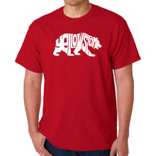 Load image into Gallery viewer, Yellowstone Bear - Men's Word Art T-Shirt