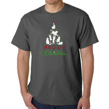 Load image into Gallery viewer, Meowy Christmas Tree - Men&#39;s Word Art T-Shirt