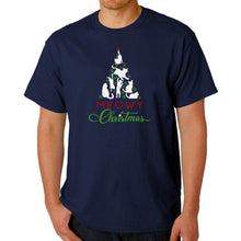 Load image into Gallery viewer, Meowy Christmas Tree - Men&#39;s Word Art T-Shirt