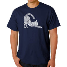 Load image into Gallery viewer, Stretching Cat - Men&#39;s Word Art T-Shirt