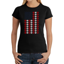 Load image into Gallery viewer, Soccer Flag - Women's Word Art T-Shirt