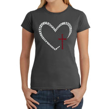 Load image into Gallery viewer, Blessed Heart - Women's Word Art T-Shirt