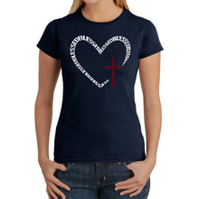 Load image into Gallery viewer, Blessed Heart - Women's Word Art T-Shirt