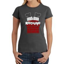 Load image into Gallery viewer, Chimney Santa - Women's Word Art T-Shirt