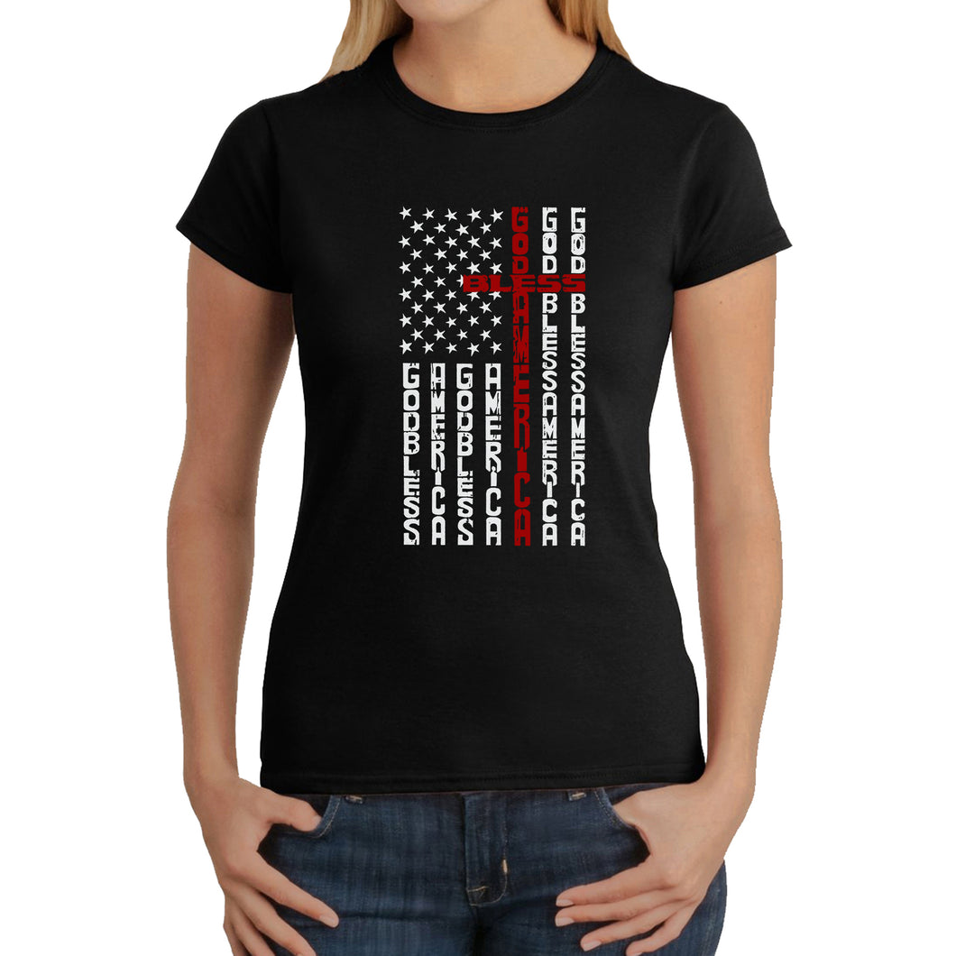 Cross Flag - Women's Word Art T-Shirt