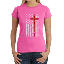 Load image into Gallery viewer, Cross Flag - Women&#39;s Word Art T-Shirt