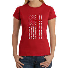 Load image into Gallery viewer, Cross Flag - Women&#39;s Word Art T-Shirt