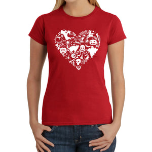 Halloween Heart - Women's Word Art T-Shirt