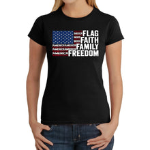 Load image into Gallery viewer, Faith Flag - Women's Word Art T-Shirt