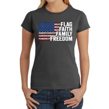 Load image into Gallery viewer, Faith Flag - Women's Word Art T-Shirt