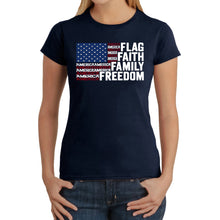 Load image into Gallery viewer, Faith Flag - Women's Word Art T-Shirt