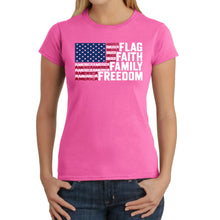 Load image into Gallery viewer, Faith Flag - Women's Word Art T-Shirt