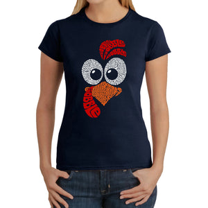 Turkey Face - Women's Word Art T-Shirt