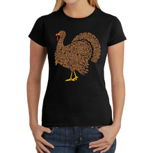 Load image into Gallery viewer, Thankgiving Turkey - Women's Word Art T-Shirt