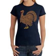 Load image into Gallery viewer, Thankgiving Turkey - Women's Word Art T-Shirt