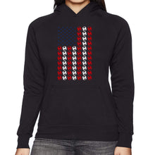 Load image into Gallery viewer, Soccer Flag - Women's Word Art Hooded Sweatshirt