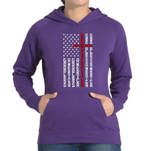 Load image into Gallery viewer, Cross Flag - Women&#39;s Word Art Hooded Sweatshirt