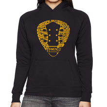 Load image into Gallery viewer, Guitar Pick Genres - Women's Word Art Hooded Sweatshirt