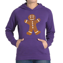 Load image into Gallery viewer, Gingerbread - Women's Word Art Hooded Sweatshirt
