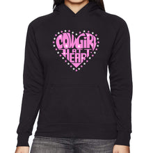 Load image into Gallery viewer, Cowgirl at Heart - Women's Word Art Hooded Sweatshirt