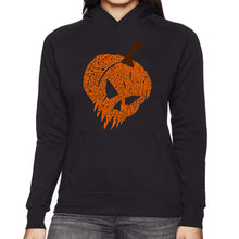 Load image into Gallery viewer, Evil Pumpkin - Women's Word Art Hooded Sweatshirt