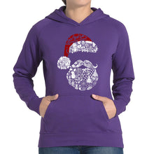Load image into Gallery viewer, Santa Pics - Women's Word Art Hooded Sweatshirt