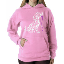Load image into Gallery viewer, Dog Leash - Women's Word Art Hooded Sweatshirt