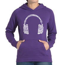 Load image into Gallery viewer, Mood Headphones - Women's Word Art Hooded Sweatshirt