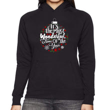 Load image into Gallery viewer, Christmas Ornament - Women's Word Art Hooded Sweatshirt