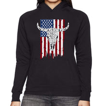 Load image into Gallery viewer, Patriot Flag - Women's Word Art Hooded Sweatshirt