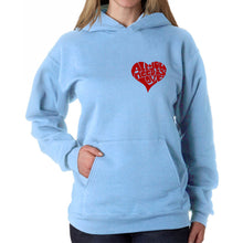 Load image into Gallery viewer, All You Need is Love - Women's Word Art Hooded Sweatshirt