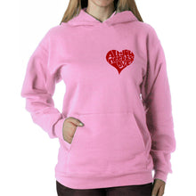 Load image into Gallery viewer, All You Need is Love - Women's Word Art Hooded Sweatshirt