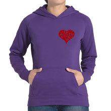 Load image into Gallery viewer, All You Need is Love - Women's Word Art Hooded Sweatshirt