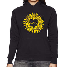 Load image into Gallery viewer, Sunflower Love - Women's Word Art Hooded Sweatshirt