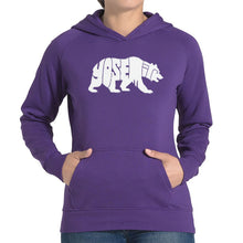 Load image into Gallery viewer, Yosemite Bear - Women's Word Art Hooded Sweatshirt