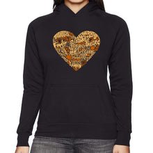 Load image into Gallery viewer, Thanksgiving Heart - Women&#39;s Word Art Hooded Sweatshirt