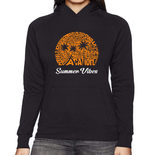 Summer Vibes - Women's Word Art Hooded Sweatshirt