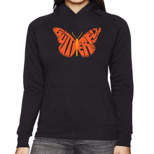 Load image into Gallery viewer, Butterfly - Women&#39;s Word Art Hooded Sweatshirt