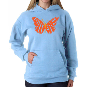 Butterfly - Women's Word Art Hooded Sweatshirt