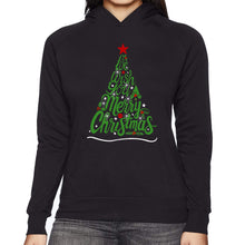Load image into Gallery viewer, We Wish You A Merry Christmas - Women's Word Art Hooded Sweatshirt