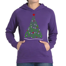Load image into Gallery viewer, We Wish You A Merry Christmas - Women's Word Art Hooded Sweatshirt