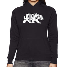 Load image into Gallery viewer, Yellowstone Bear - Women's Word Art Hooded Sweatshirt