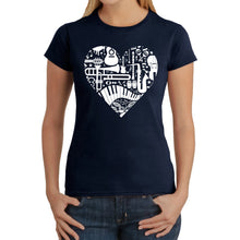 Load image into Gallery viewer, Musical Instrument Heart - Women's Word Art T-Shirt