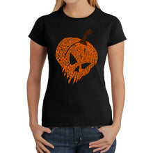 Load image into Gallery viewer, Evil Pumpkin - Women's Word Art T-Shirt